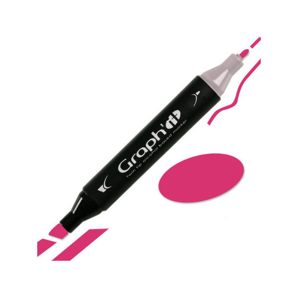 photo-Marqueur - GRAPH'IT - Rose - Cherry - 5270 - Deux pointes - Dessin - Illustration