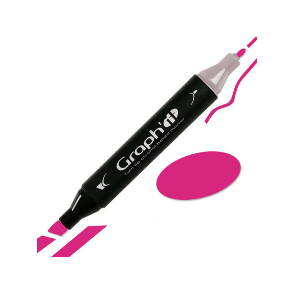 photo-Marqueur - GRAPH'IT - Rouge - Magenta - 5160 - Deux pointes - Dessin - Illustration