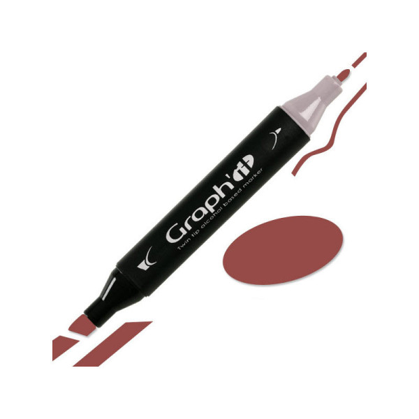 photo-Marqueur - GRAPH'IT - Marron - Cacao - 3180 - Deux pointes - Dessin - Illustration