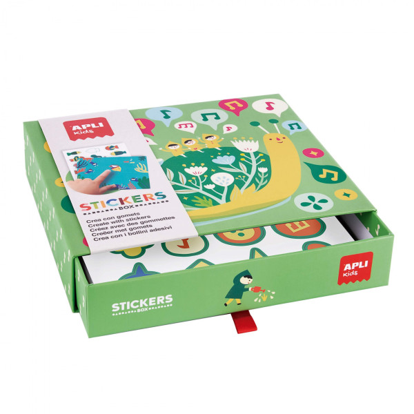 Boîte de gommettes - Enfant - Jeu - Animaux liliputiens - Apli Kids