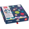 Boîte de gommettes - Enfant - Jeu - Lune fly to the moon - Apli Kids