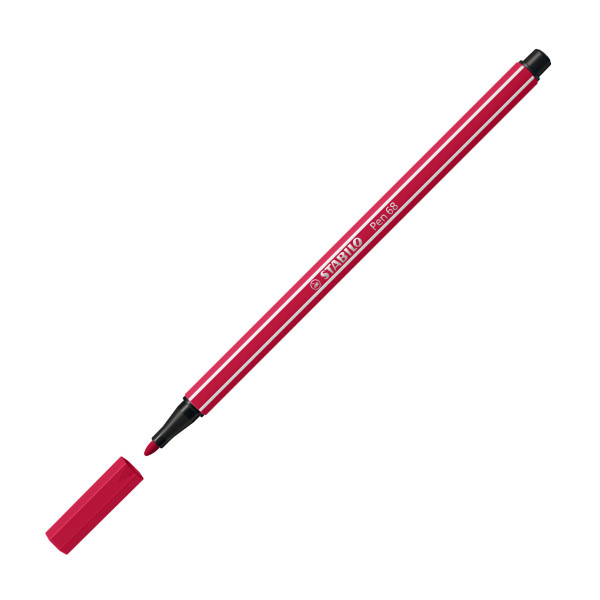 Feutre de dessin STABILO Pen 68 - pointe moyenne - Rouge foncé