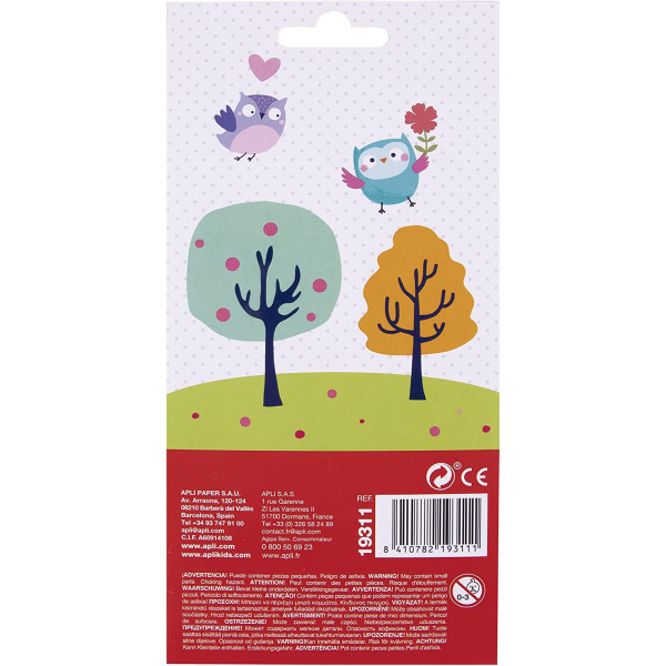 Gommettes - Stickers - Animaux - Hiboux - 23 pièces - Apli Kids