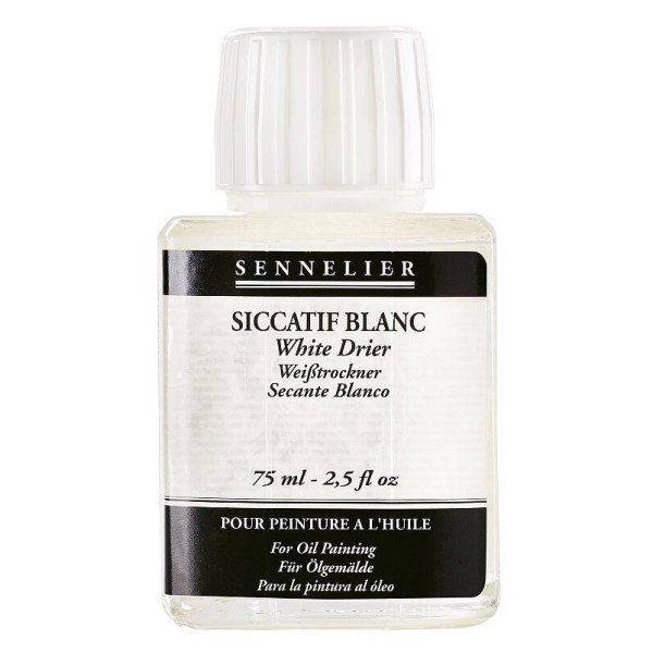 photo-Flacon de siccatif blanc - Peinture à l'huile - Sennelier - 75ml