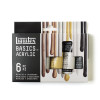 photo-6 tubes de peinture acrylique - Couleurs métalliques iridescentes - Liquitex Basics Acrylic