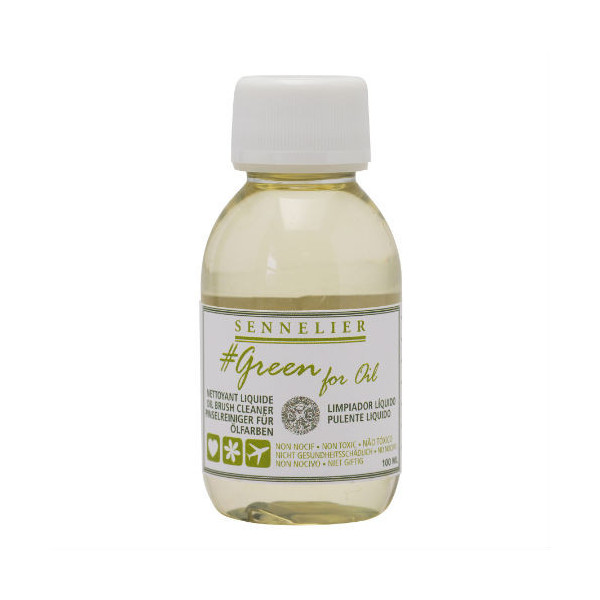 photo-Nettoyant pour pinceaux et brosses - Sennelier - Green for Oil - 100 ml