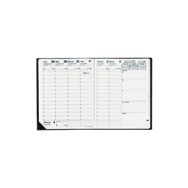 Agenda Semainier 2023 President Impala - 21 X 27 Cm - Noir - Quo Vadis