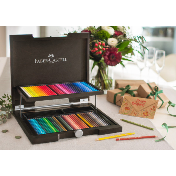 Crayons de couleur - Polychromos - Faber-Castell - Coffret bois 72 pièces