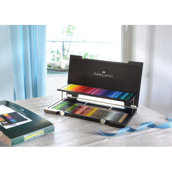 Crayons de couleur - Polychromos - Faber-Castell - Coffret bois 120 pièces