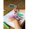 Etui carton de 5 crayons de couleur STABILO woody 3 in 1 mine bicolore + 1 taille-crayon