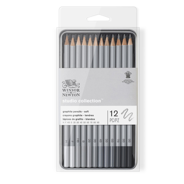 12 crayons graphite - Beaux-Arts - Winsor et Newton - Studio Collection