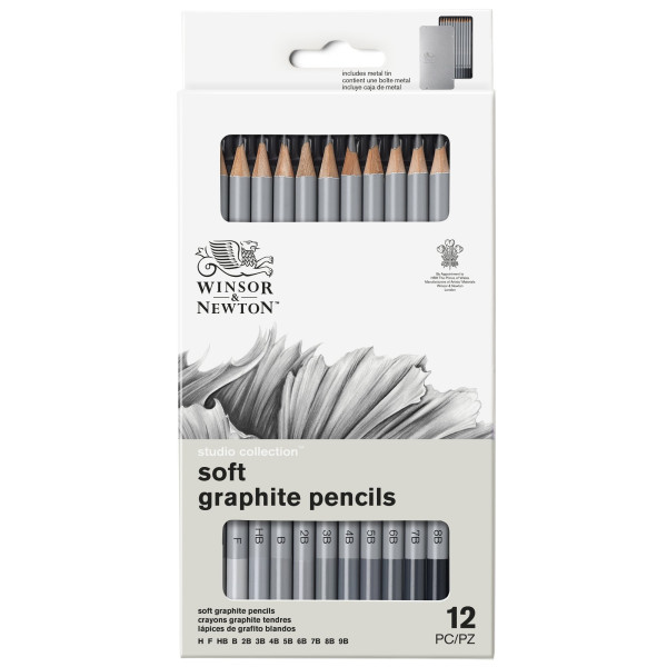 photo-12 crayons graphite - Beaux-Arts - Winsor et Newton - Studio Collection
