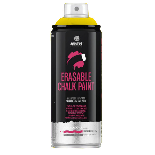 photo-Bombe de peinture - Peinture effaçable - Jaune - MTN PRO Chalk - 400ml