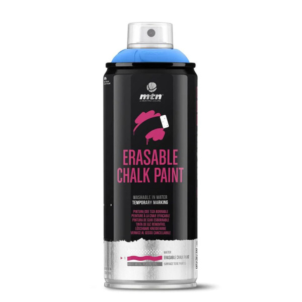 photo-Bombe de peinture - Peinture effaçable - Bleu - MTN PRO Chalk - 400ml