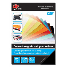 photo-Couverture pour reliure - Noir - A4 - Grain cuir - UpOffice