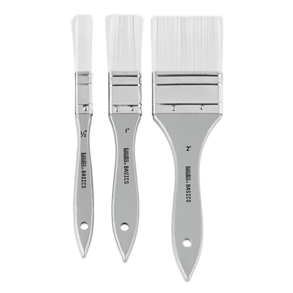 photo-3 pinceaux - Brosses - Plat - Acrylique - Synthétique - Liquitex