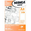 photo- Bloc dessin - A4 - 21x29,7 cm - Manga et Comics - Papier imprimé avec repères - Clairefontaine
