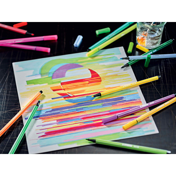 Coffret créatif ARTY STABILO 36 feutres et crayons Pen 68, Pen 68 Brush et aquacolor