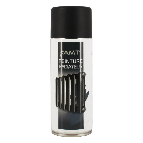 photo-Bombe de peinture - Noir mat - Pour radiateur - Décoration - 400ml - AMT