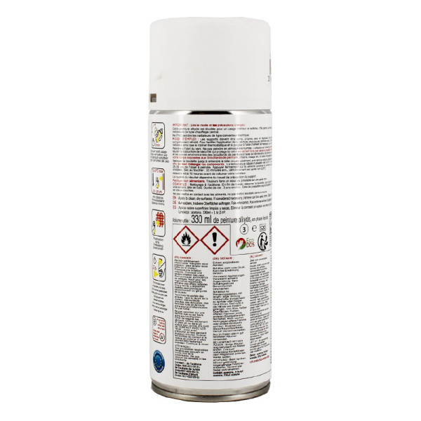 Bombe de peinture - Blanc mat - Pour radiateur - Décoration - 330ml - AMT