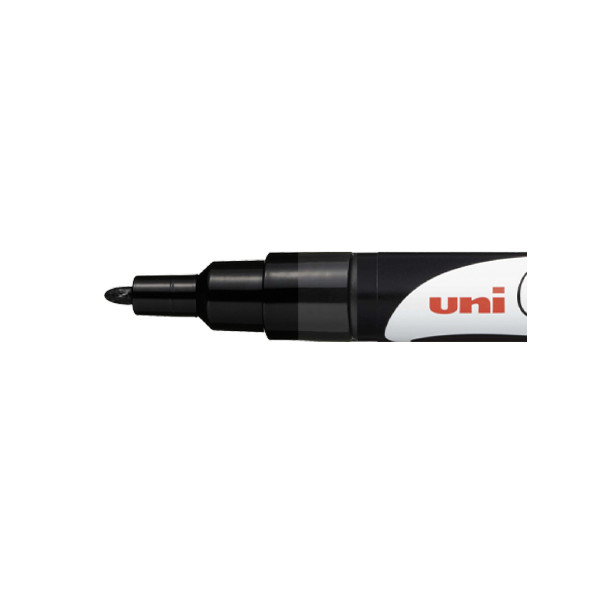 Marqueur craie Uni chalk marker Uni Ball pointe fine noir