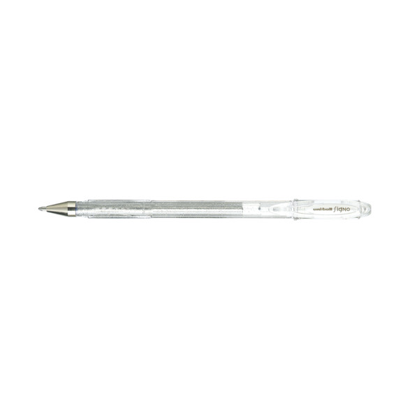 Stylo - Encre gel pailletée - Argent - Pointe 1mm - UniBall - Signo