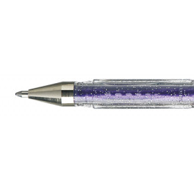 photo-Stylo - Encre gel pailletée - Violet - Pointe 1mm - UniBall - Signo