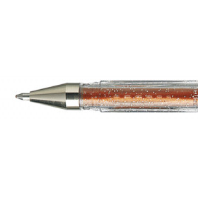 Stylo - Encre gel pailletée - Orange - Pointe 1mm - UniBall - Signo