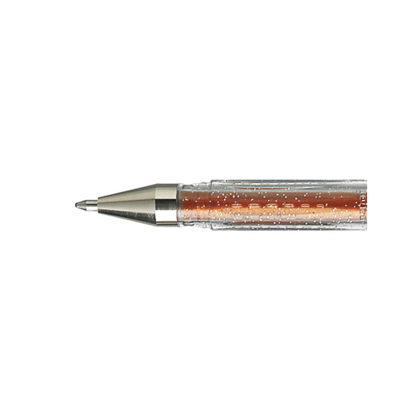 Stylo - Encre gel pailletée - Orange - Pointe 1mm - UniBall - Signo