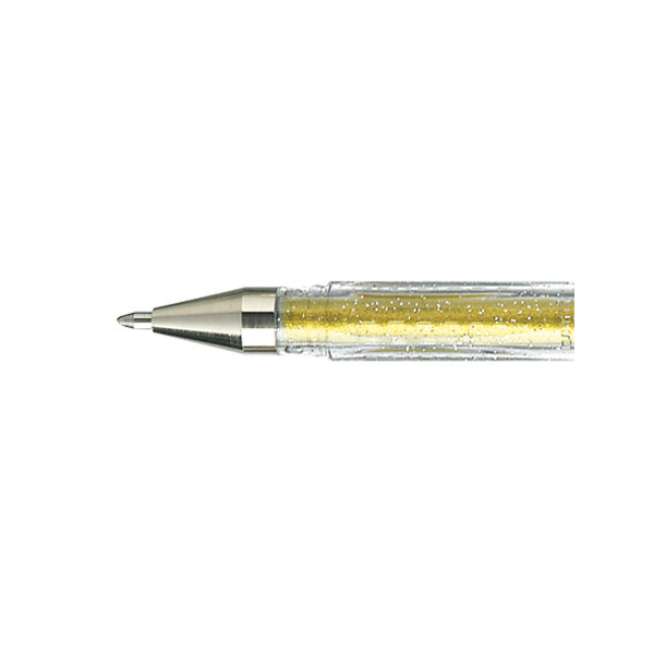 photo-Stylo - Encre gel pailletée - Or - Pointe 1mm - UniBall - Signo