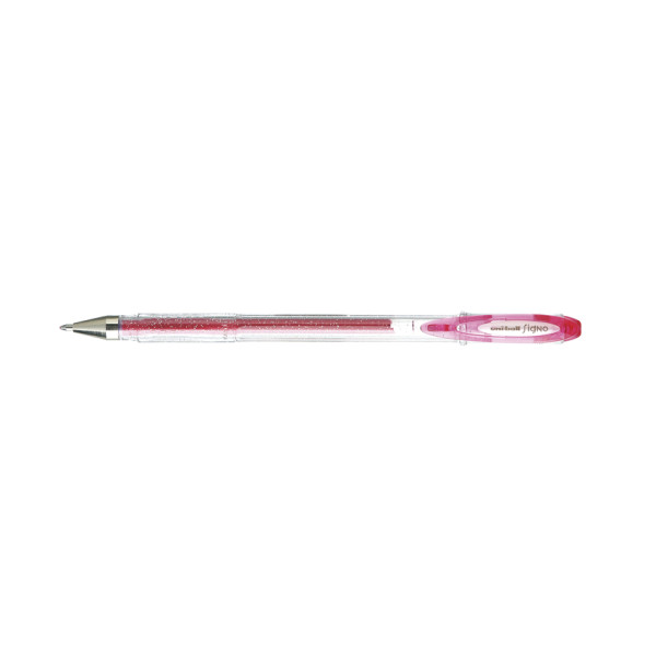 Stylo - Encre gel pailletée - Rose - Pointe 1mm - UniBall - Signo