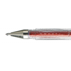 photo-Stylo - Encre gel pailletée - Rouge - Pointe 1mm - UniBall - Signo
