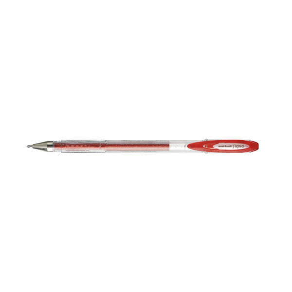 Stylo - Encre gel pailletée - Rouge - Pointe 1mm - UniBall - Signo