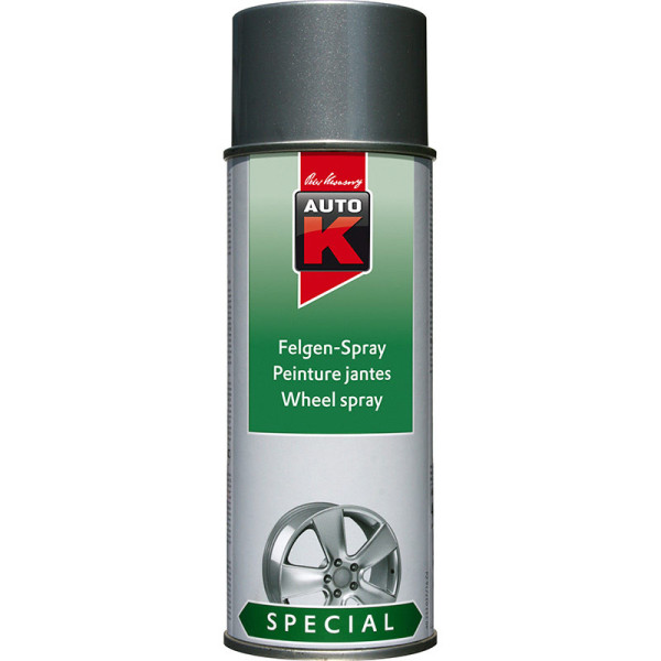 photo-Bombe de peinture argent pour jantes voiture Auto K 400ml