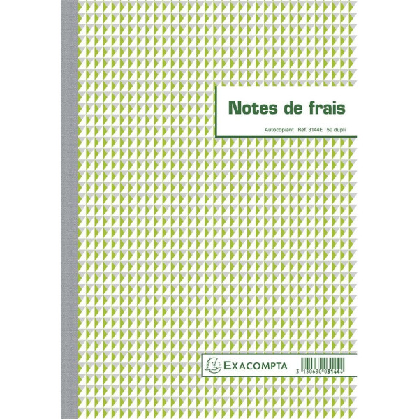 photo-Cahier de notes de frais - A4 29,7x21 cm - 50 feuilles - Dupli - Exacompta 3144E