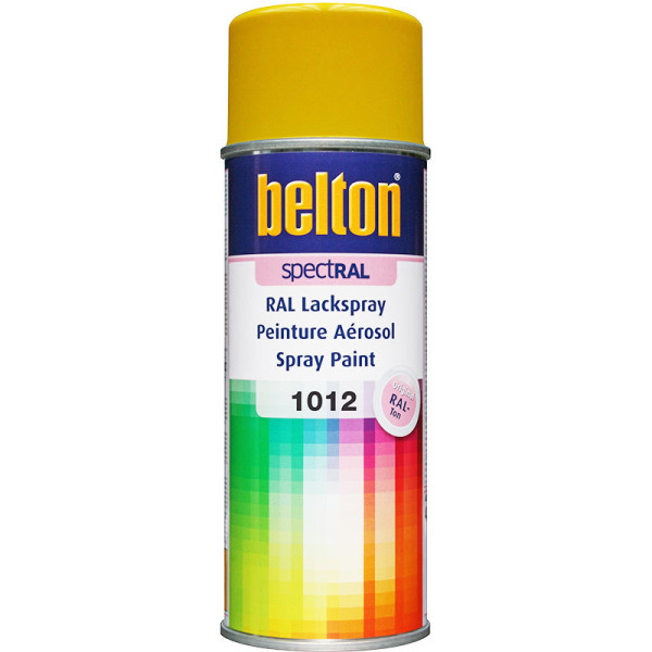 photo-Bombe de peinture Belton Spectral RAL1012 Jaune citron 400ml