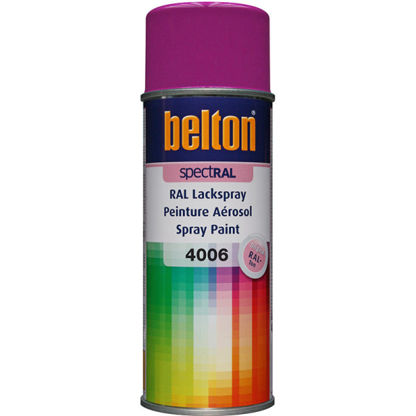photo-Bombe de peinture Belton Spectral RAL4006 Pourpre signalisation 400ml