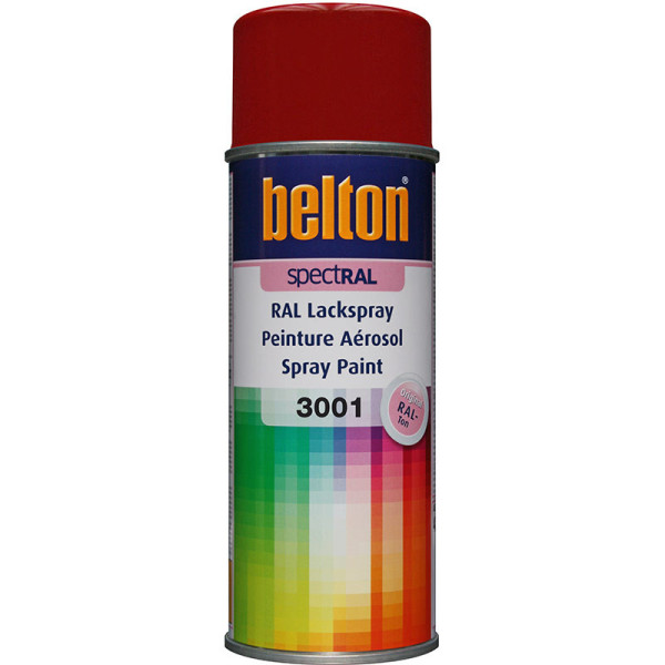 photo-Bombe de peinture Belton Spectral RAL3001 Rouge sécurité 400ml