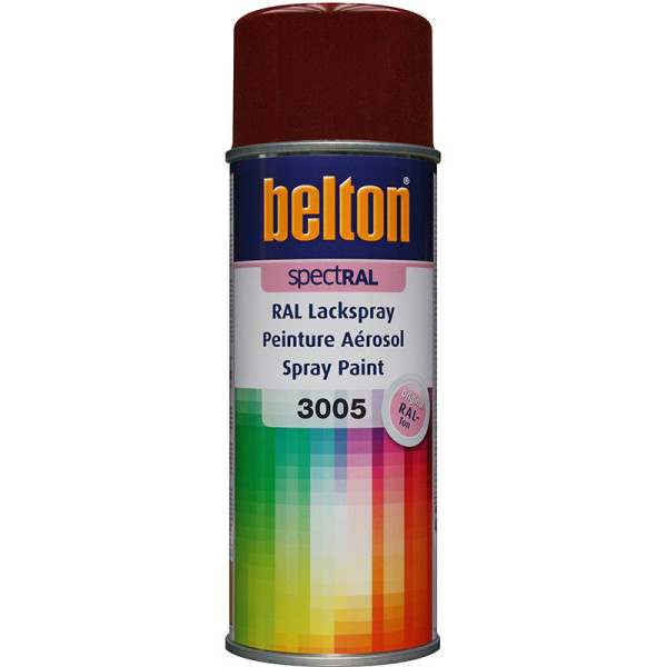 photo-Bombe de peinture Belton Spectral RAL3005 Rouge Vin 400ml