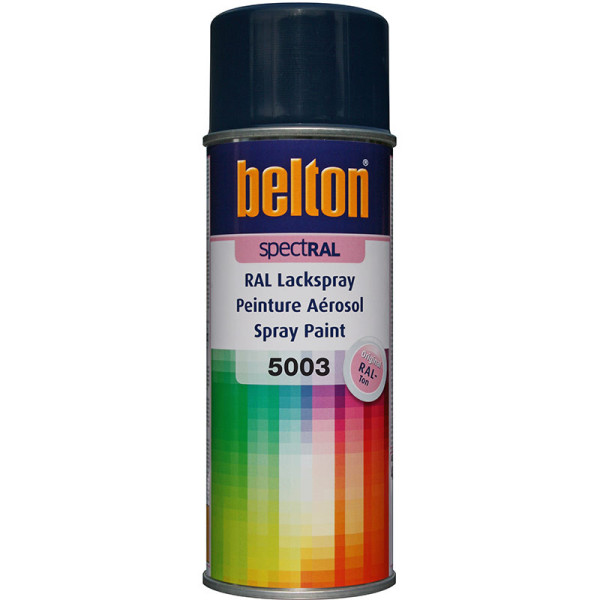 photo-Bombe de peinture Belton Spectral RAL5003 Bleu Saphir 400ml