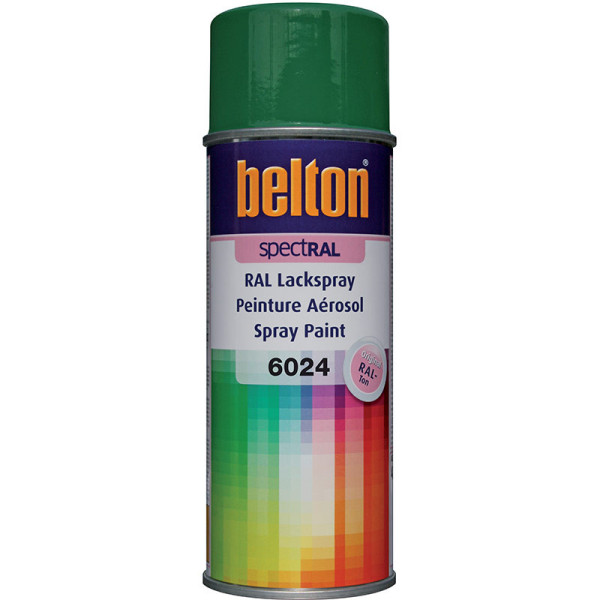 photo-Bombe de peinture Belton Spectral RAL6024 Vert signalisation 400ml