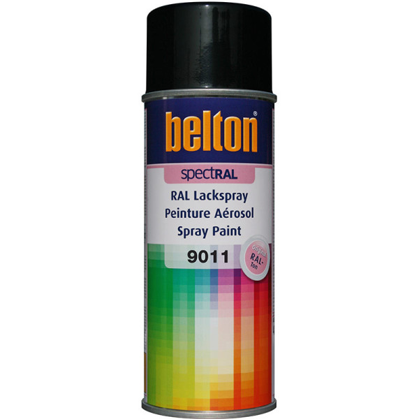 photo-Bombe de peinture Belton Spectral RAL9011 Noir Graphite 400ml