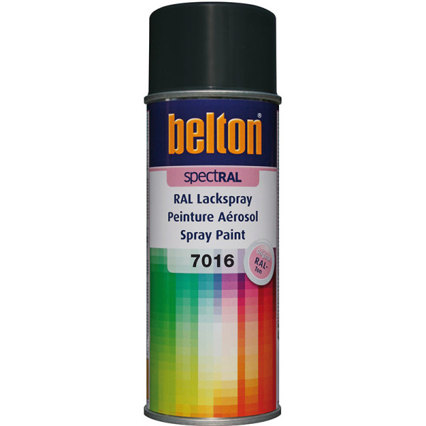 photo-Bombe de peinture Belton Spectral RAL7016 Gris anthracite mat 400ml