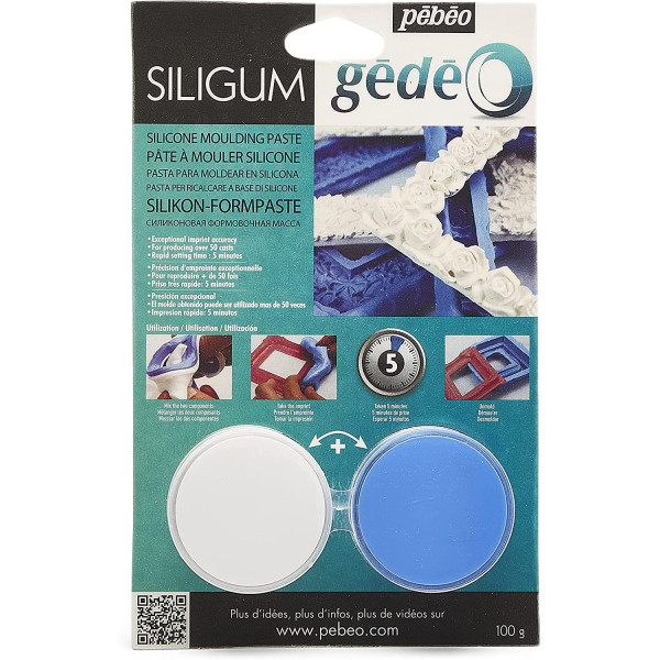 Pâte à mouler - Silicone - Siligum - Gédéo - Pébéo - 100G