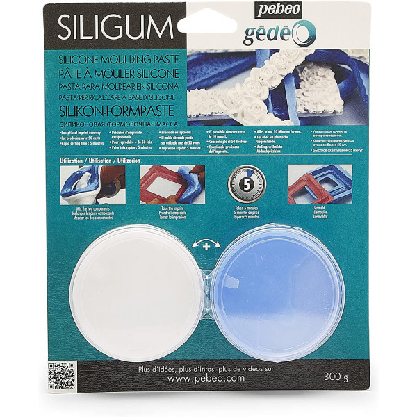 photo-Pâte à mouler - Silicone - Siligum - Gédéo - Pébéo - 300G