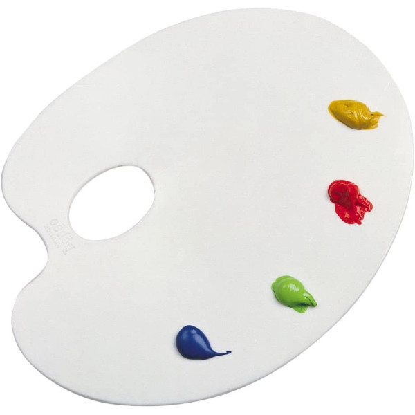 photo-Palette de peinture - Ovale - Plate - Pébéo