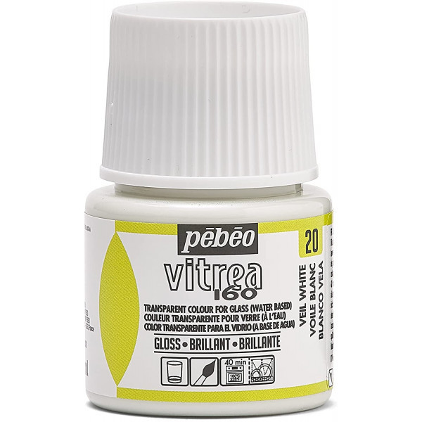Kit - peinture pour verre - Pébéo - Vitrea 160 - 6x20ml - Couleurs pastels
