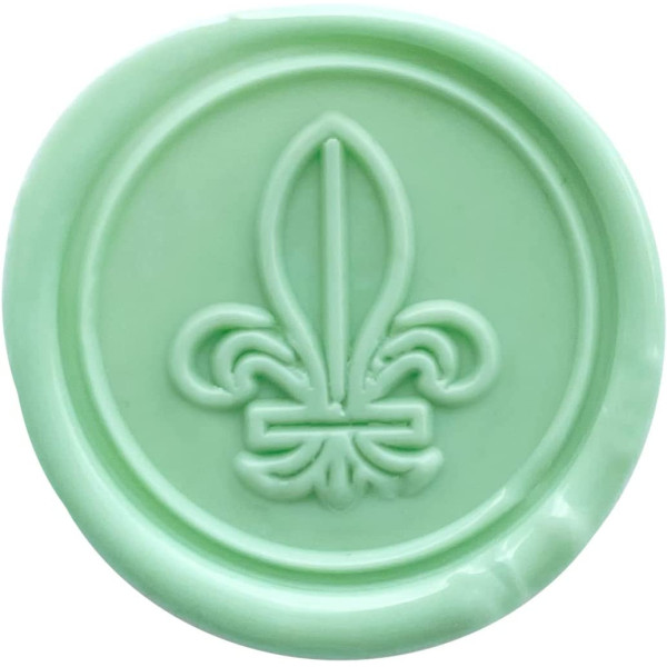 6 bâtons de cire à cacheter pour pistolet à cire - Vert menthe - Herbin