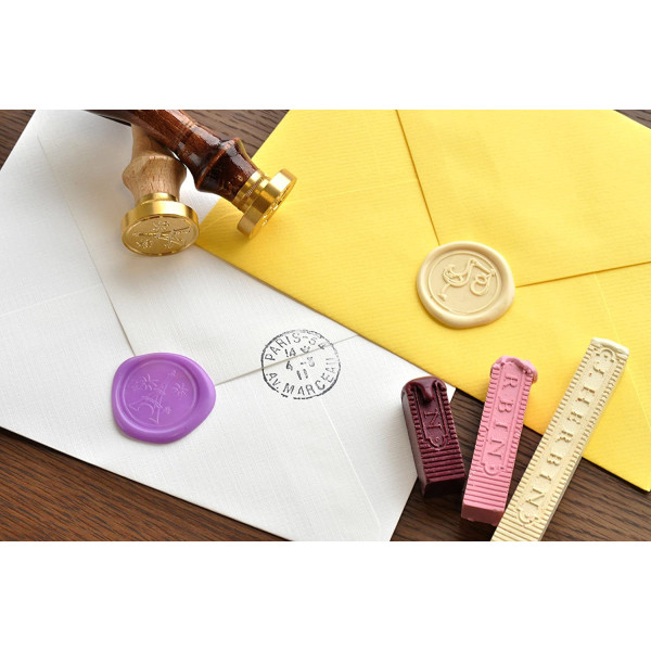 4 bâtons de cire souple - Ivoire - Sceau en cire - Invitation courrier faire-part - Herbin