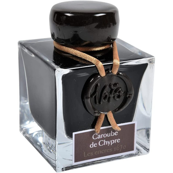 Encre pour calligraphie - Caroube de Chypre - Les encres 1670 - Herbin - Flacon 50ml